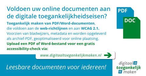 Digitaal Toegankelijk Maken van documenten?